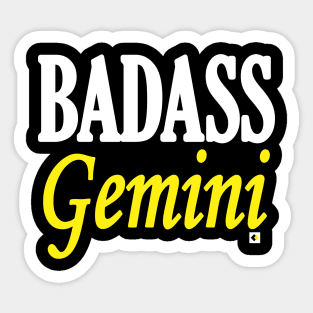 BADASS Gemini Sticker